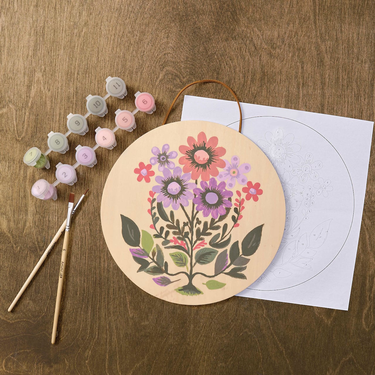Folk Art Paint-by-Number Plywood Surface Kit by Artist's Loft®